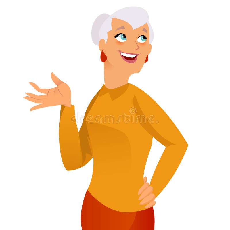 Happy grandmother vector illustration