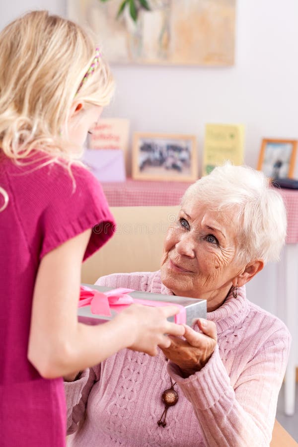 Happy grandmother royalty free stock images