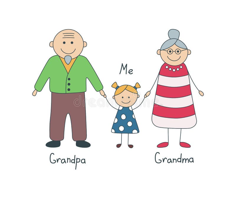 Good Grandfather and Grandmother Stock Vector - Illustration of view,  female: 63563858
