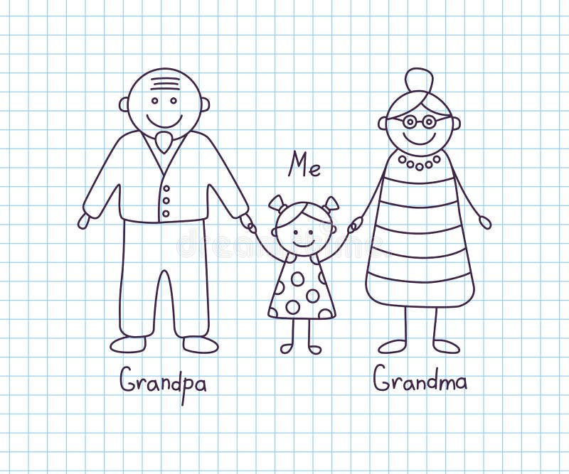 Single one line drawing is Grandma supports Grandpa walking with cane  Grandparents day Continuous line draw design graphic vector illustration  7893162 Vector Art at Vecteezy