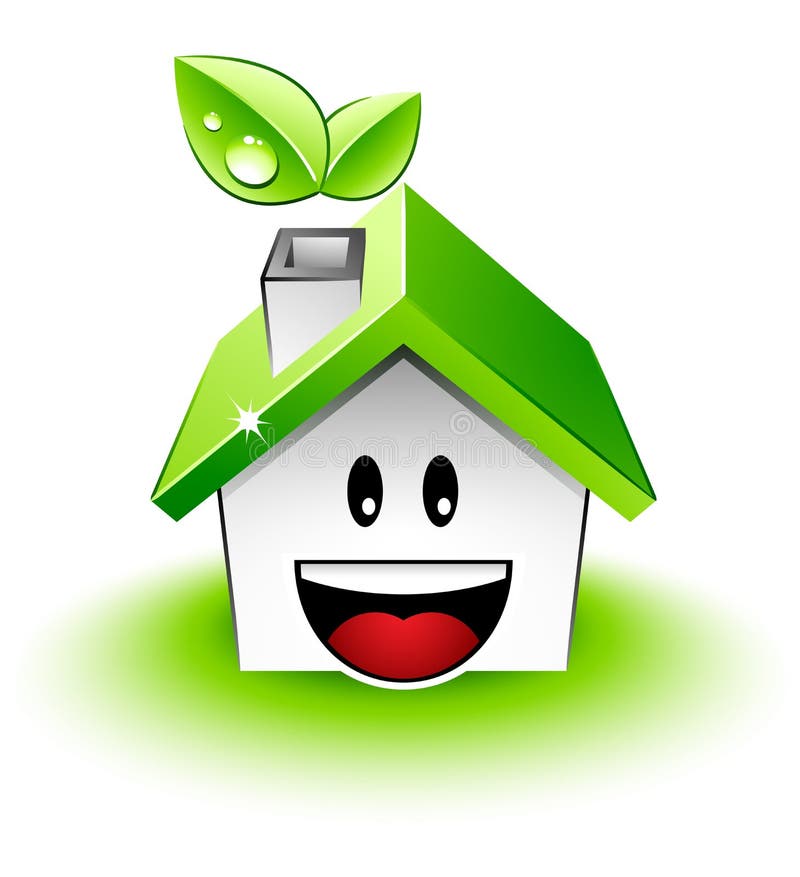 Happy Green House Stock Image - Image: 8312661