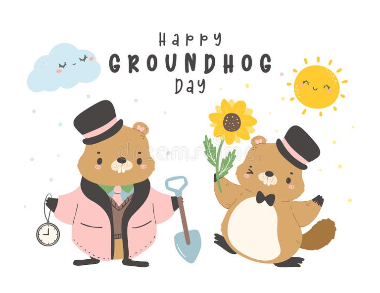 Cartoon Groundhogs Stock Illustrations – 101 Cartoon Groundhogs Stock