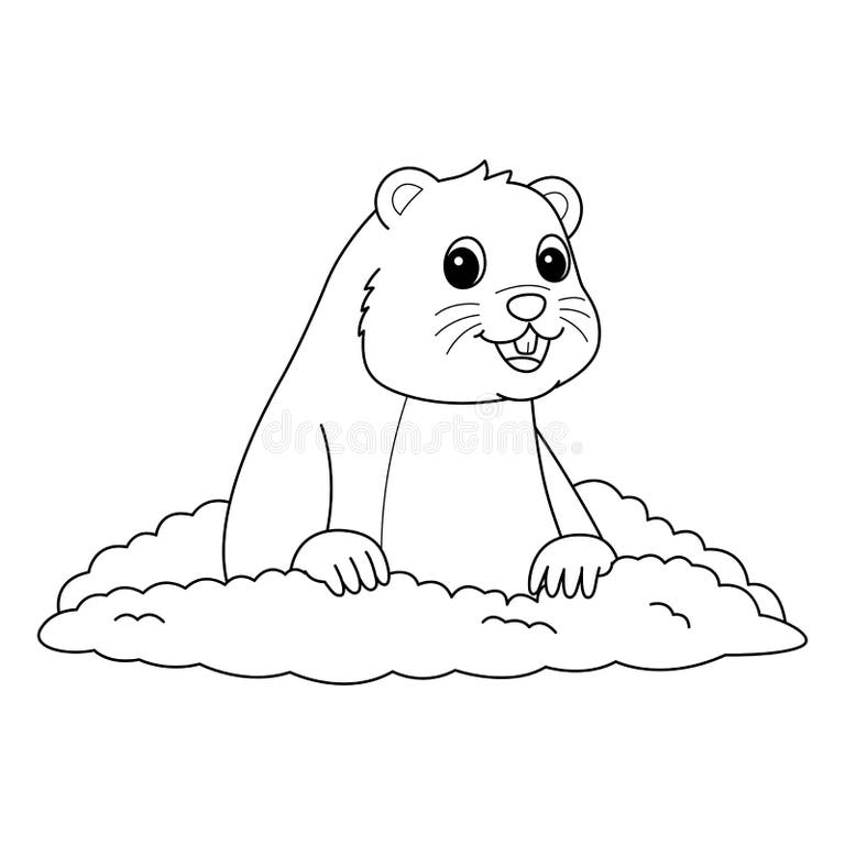 Groundhog Kids Coloring Stock Illustrations – 66 Groundhog Kids