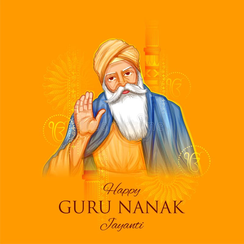 Happy Gurpurab, Guru Nanak Jayanti Festival of Sikh Celebration Background  Stock Vector - Illustration of saint, gurpurab: 131384470