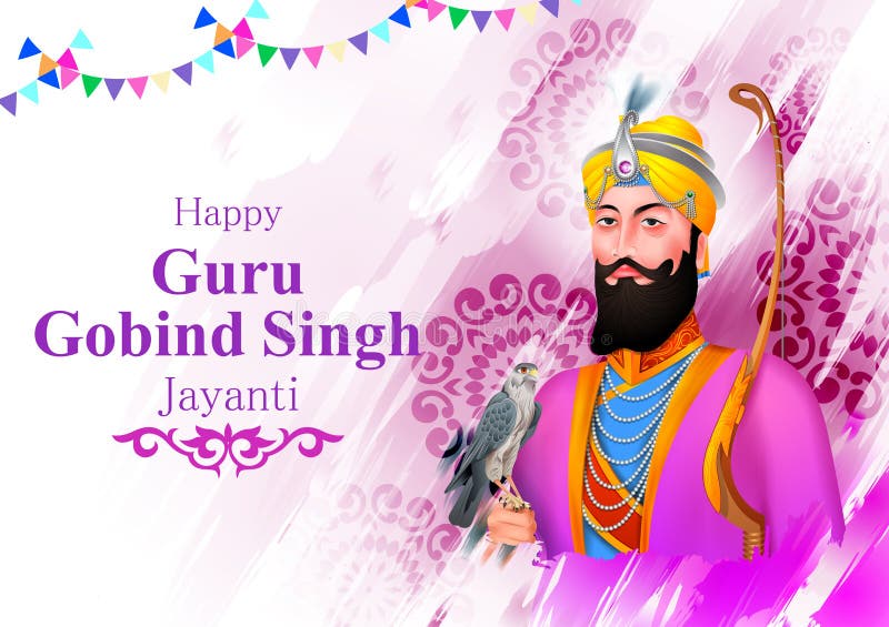 Happy Guru Gobind Singh Jayanti Religious Festival Celebration of Sikh in  Punjab India Stock Vector - Illustration of hindu, granth: 167758146