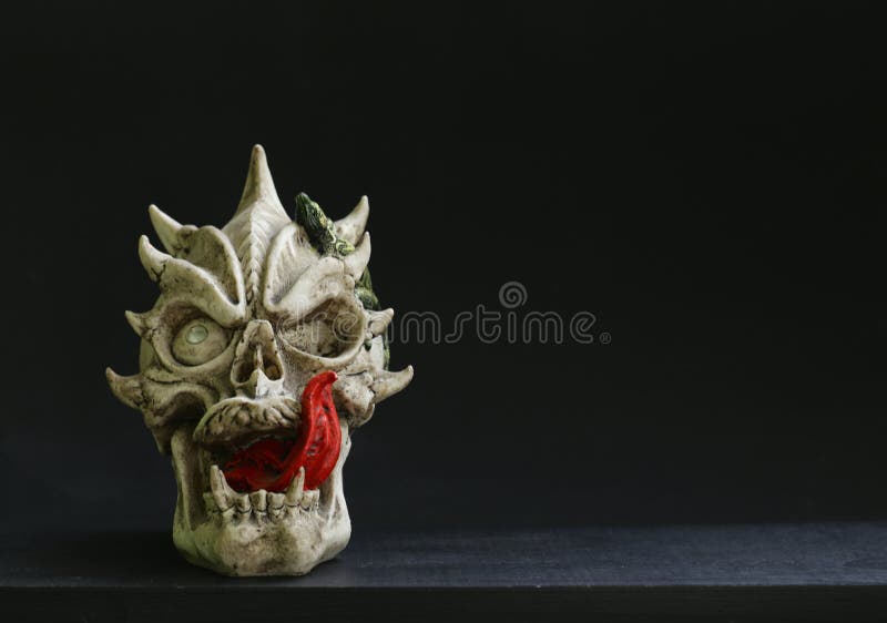 Happy Halloween! Composition with scary skull stock image Happy Halloween! Composition with scary skull stock image