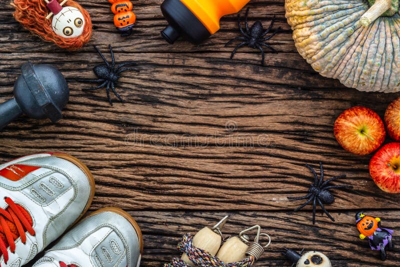 Happy Halloween day with Fitness, Working out healthy lifestyle stock photos Happy Halloween day with Fitness, Working out healthy lifestyle stock photos