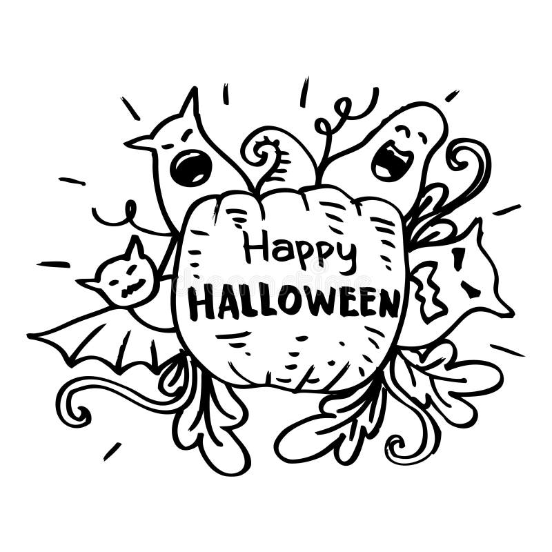 Happy Halloween stock vector. Illustration of october - 100370635