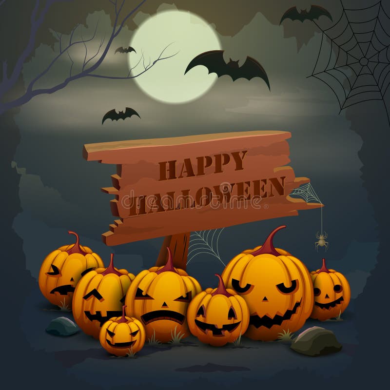Happy Halloween Holiday Background Stock Vector  Illustration of ghost