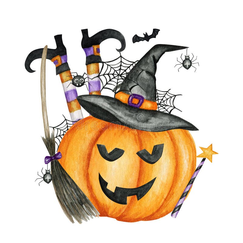 pumpkin witch hat dark ro