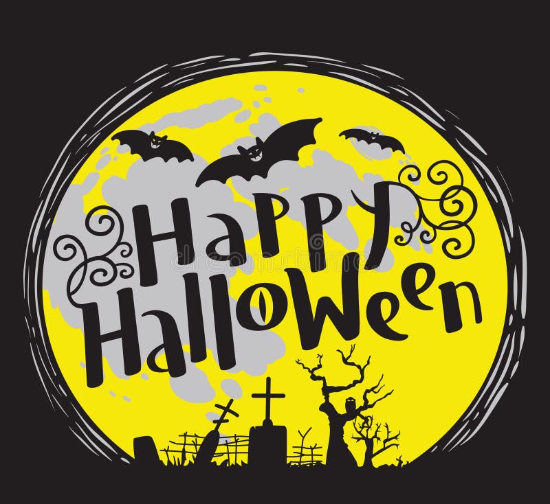 Halloween greeting card stock vector. Illustration of dark - 27047436