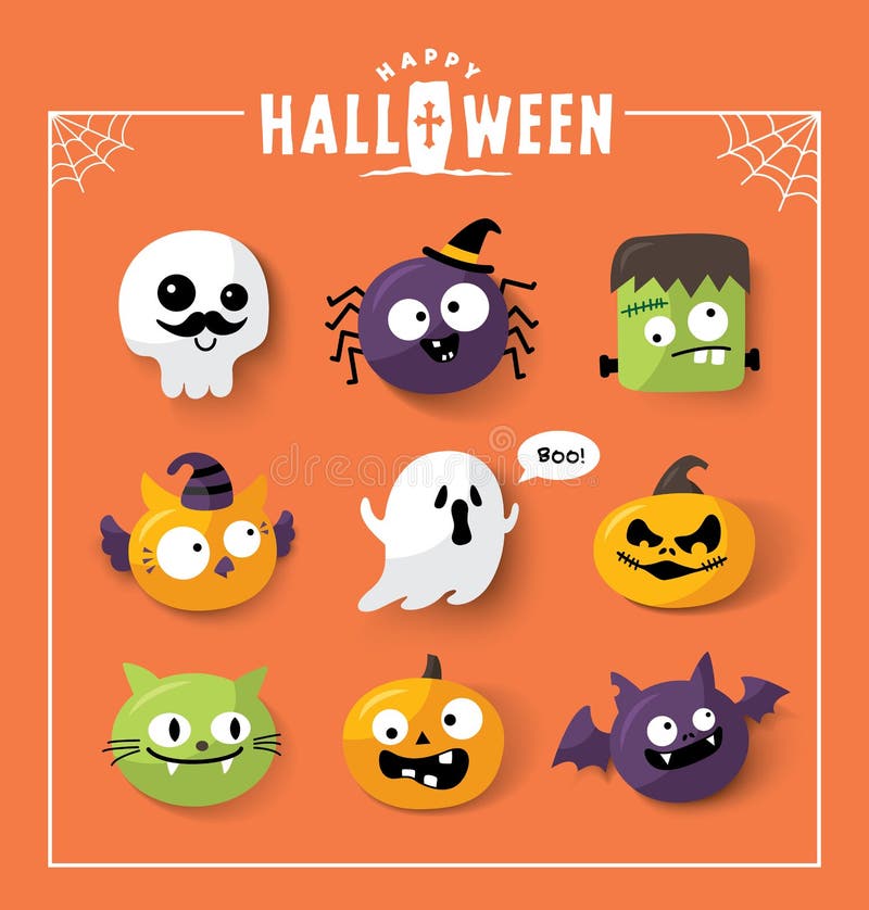 Happy Halloween stock vector. Illustration of pumpkin - 77237224