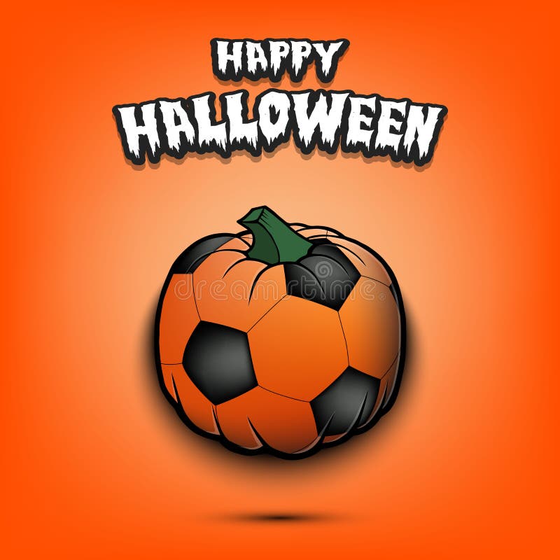 happy-halloween-soccer-ball-as-pumpkin-stock-vector-illustration-of