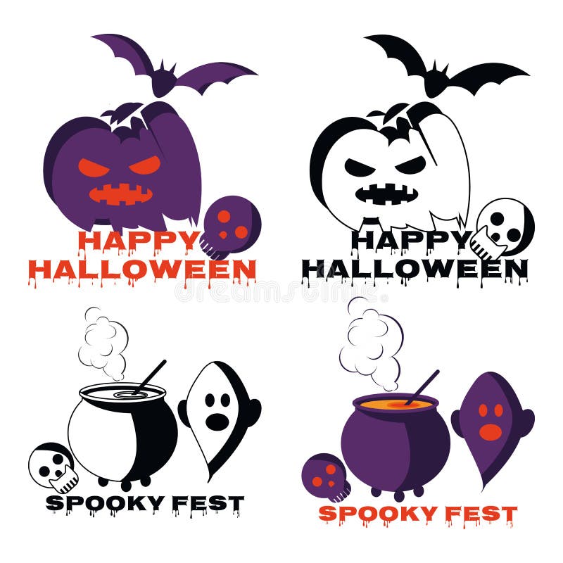 Happy Halloween Symbol Cartoon Illustration Vector Stock Illustration