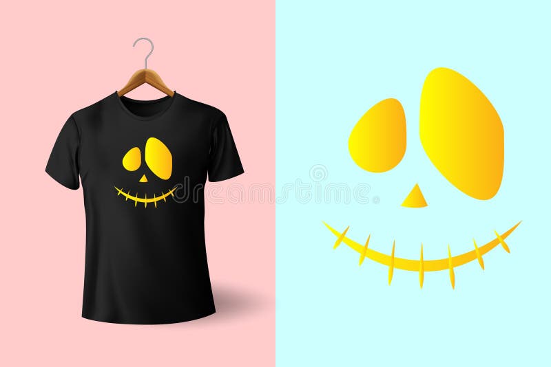 Halloween Face T-shirt Design, Happy Halloween T-shirt Design, Pumpkin T- shirt Design, T-shirt Design Vector Template Stock Illustration -  Illustration of card, clothing: 226558313