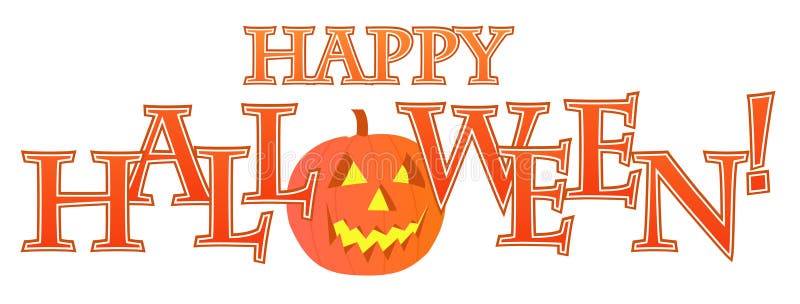 Happy Halloween Text Design Stock Vector - Illustration of grunge ...