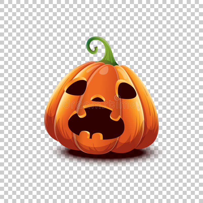 Halloween pumpkin faces generator. Vector cartoon pumpkin with