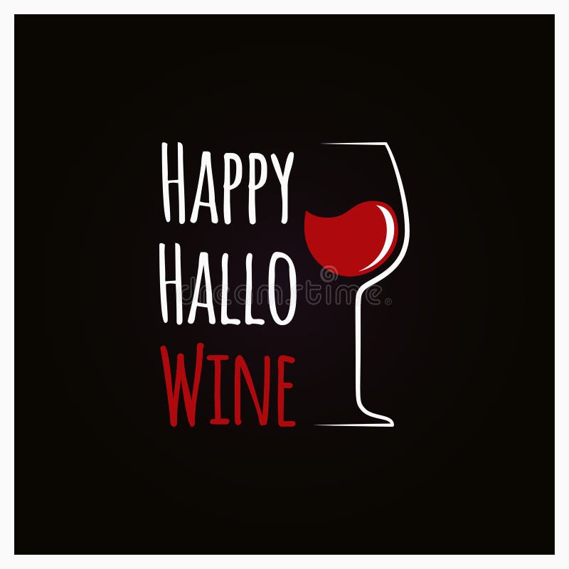 Happy Halloween Wine Concept Sign Background Stock Vector ...