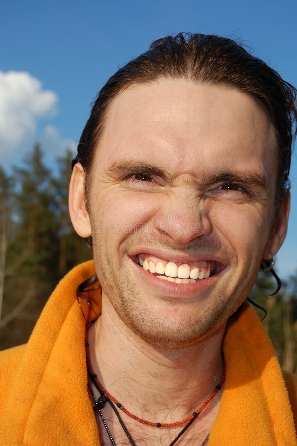 Happy handsome man stock photo