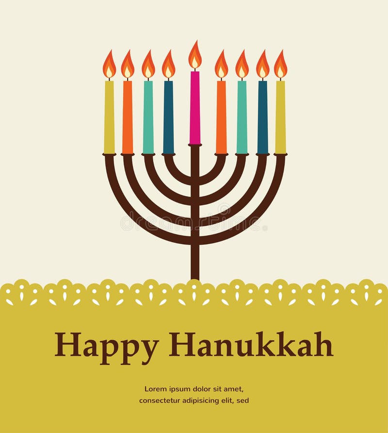Happy hanukkah, jewish holiday. stock illustration Happy hanukkah, jewish holiday. stock illustration