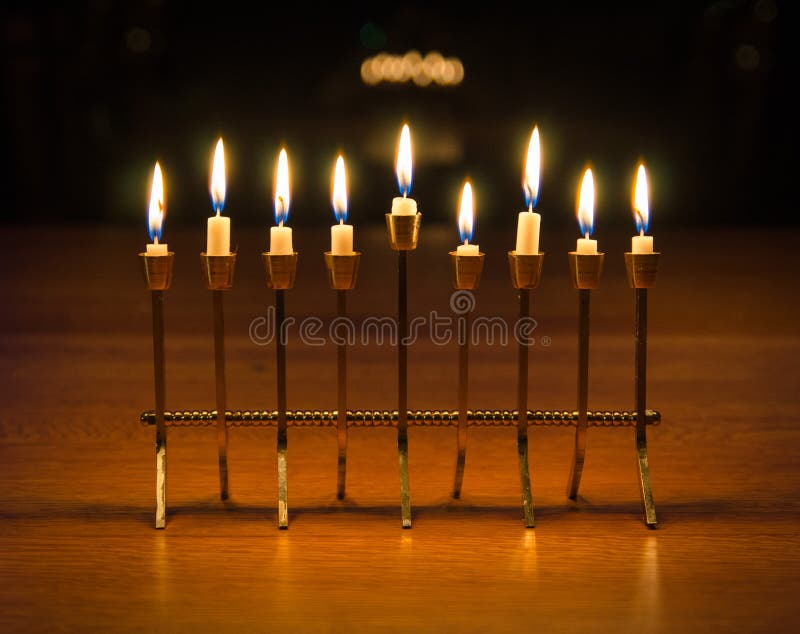 Hanukkah candles stock image. Image of orthodox, shabbat 6528437