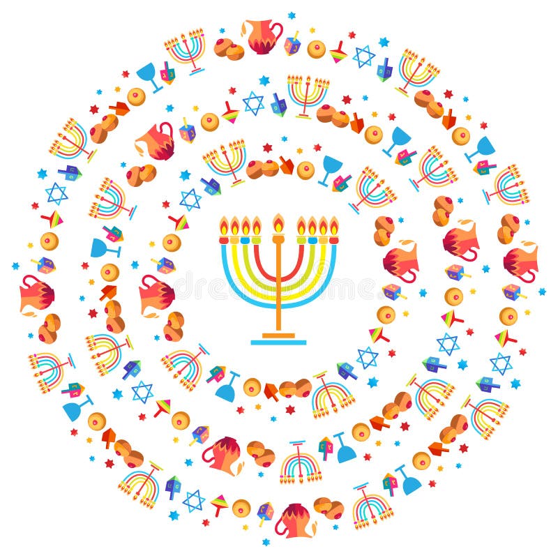 Hanukkah Greeting card Hanukkiah 