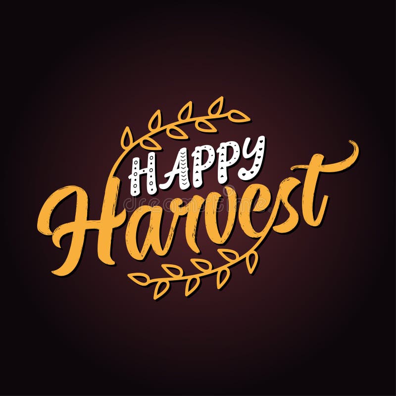 Happy Harvest - Hand drawn vector text. vector illustration Happy Harvest - Hand drawn vector text. vector illustration