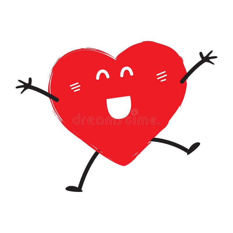 Happy heart emoji, vector stock vector. Illustration of love - 150651553