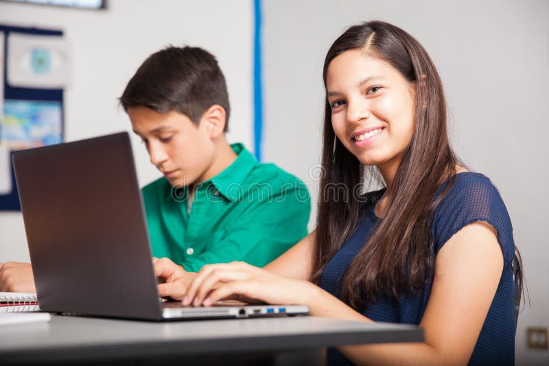 Happy high school student stock image Happy high school student stock image