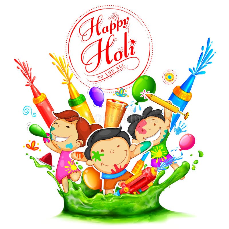 Happy Holi Background for Festival of Colors Celebration Greetings Stock  Vector - Illustration of festival, friend: 85778584
