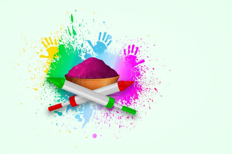 Happy Holi Color Festival Holi Wishes And Colorful Powder Idea Stock Happy Holi Color Festival Holi Wishes And Colorful Powder Idea Stock