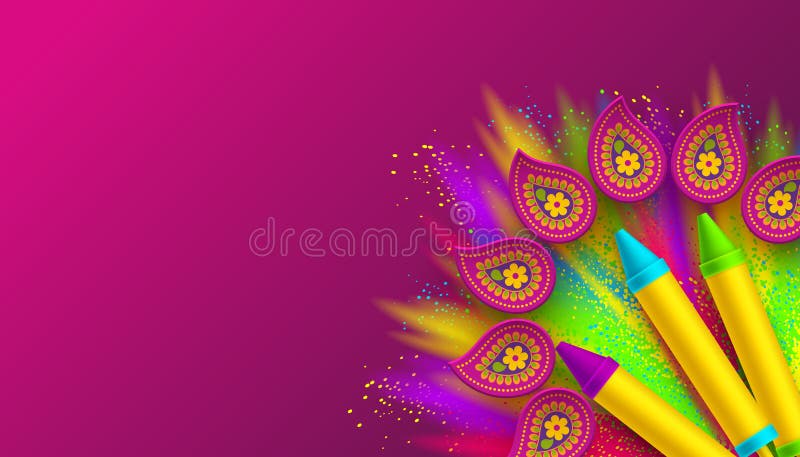 Happy Holi Colorful Design for Festival of Colors Stock Illustration -  Illustration of greeting, empty: 139581819