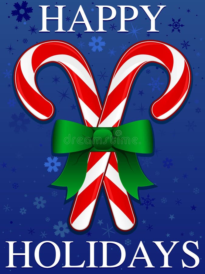 An illustration of two candy canes crossed and tied with a ribbon. Background placed on separate layer. An illustration of two candy canes crossed and tied with a ribbon. Background placed on separate layer.