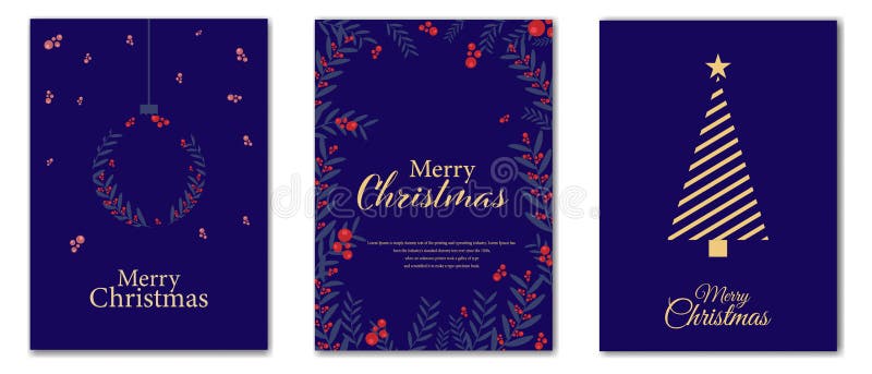 Happy Holidays Cards vector illustration