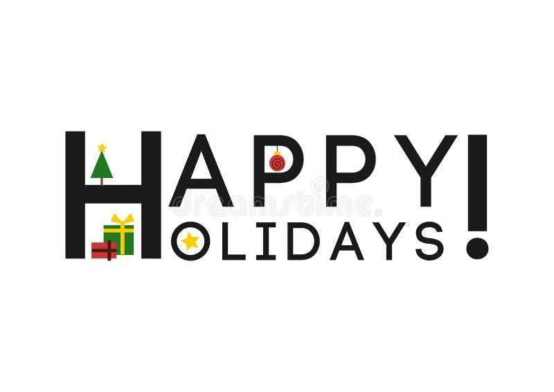 Happy Holidays! - (Christmas) Greeting Card / Background royalty free illustration