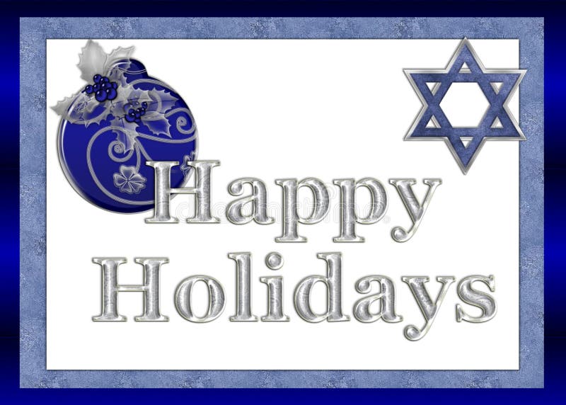 Happy Holidays Jewish Greeting Card Stock Illustration Illustration