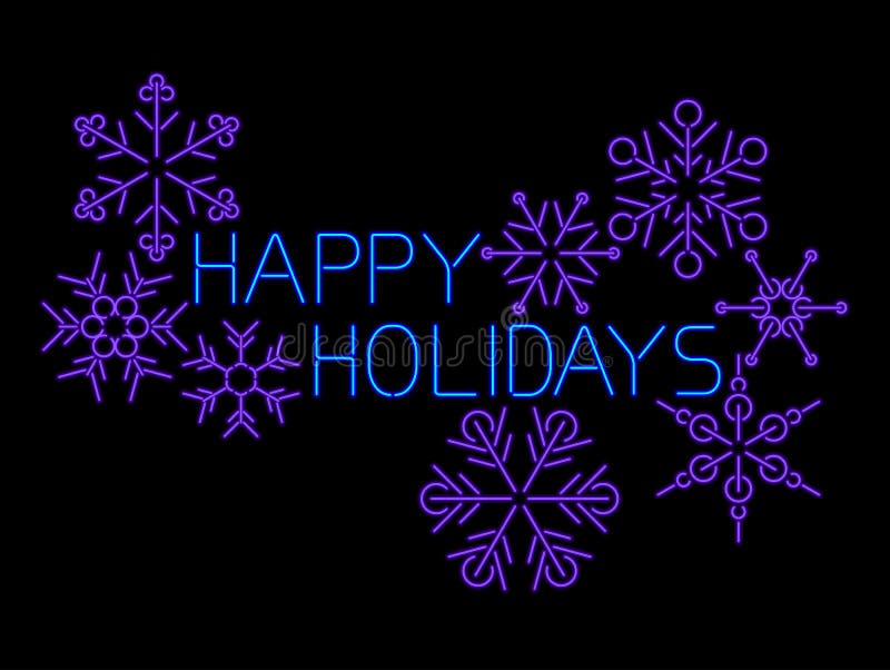 Happy Holidays Sign stock illustration