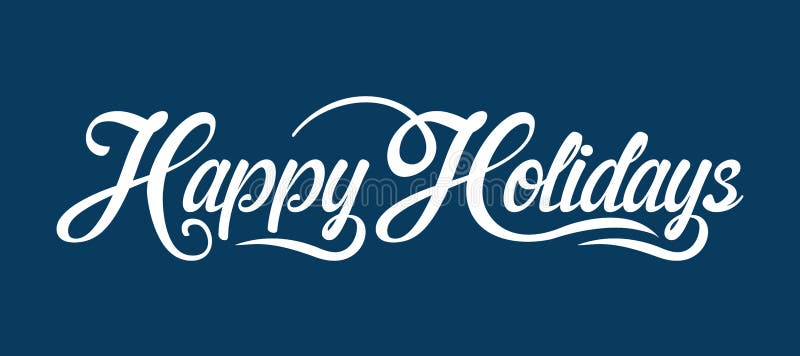Happy Holidays text stock illustration