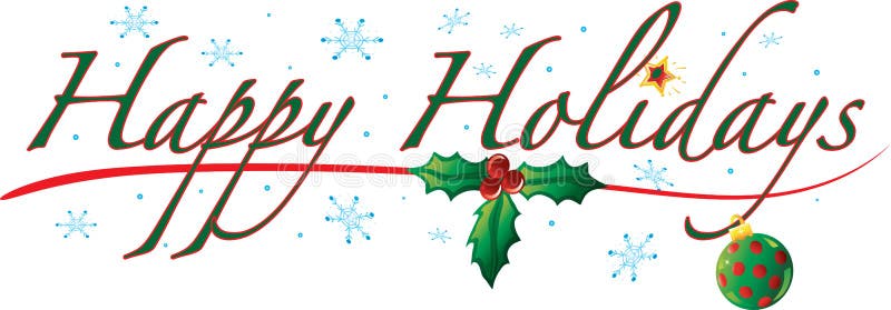 Happy Holidays Text stock illustration