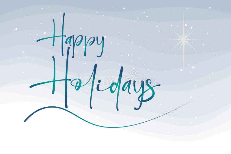 Happy Hollidays - handwritten lettering. Festive modern vector /EPS design for card, poster, banner, label etc