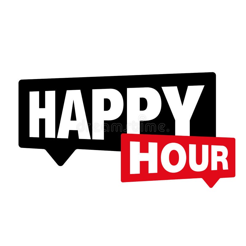 Happy Hour label sign royalty free illustration Happy Hour label sign royalty free illustration
