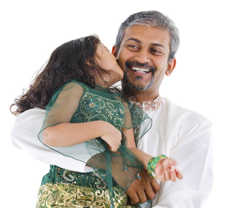 Happy Indian Father And Daughter Royalty Free Stock Image - Image: 25285726