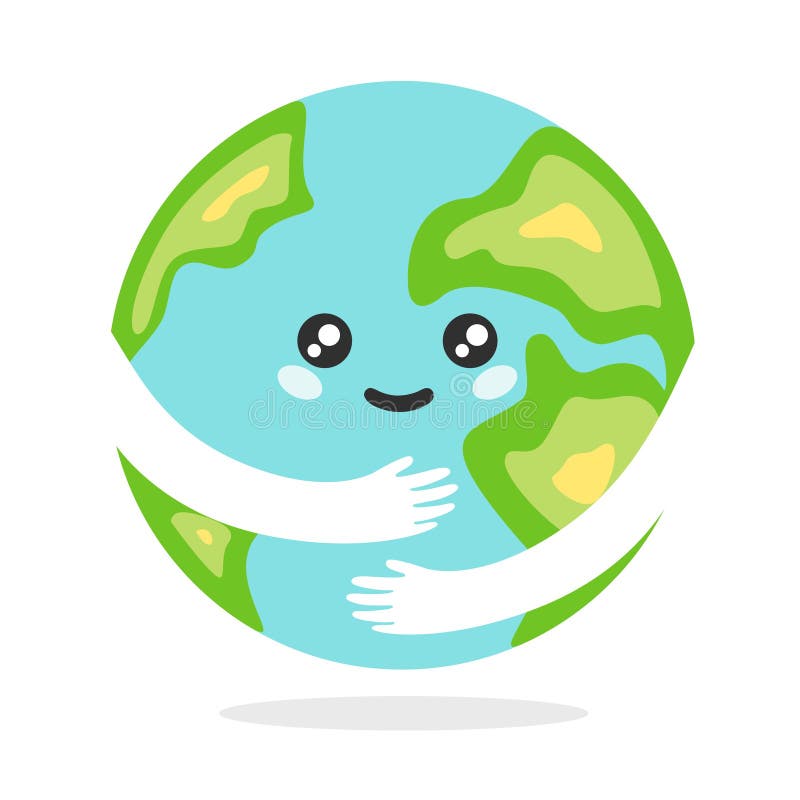 World planet earth kawaii character Royalty Free Vector