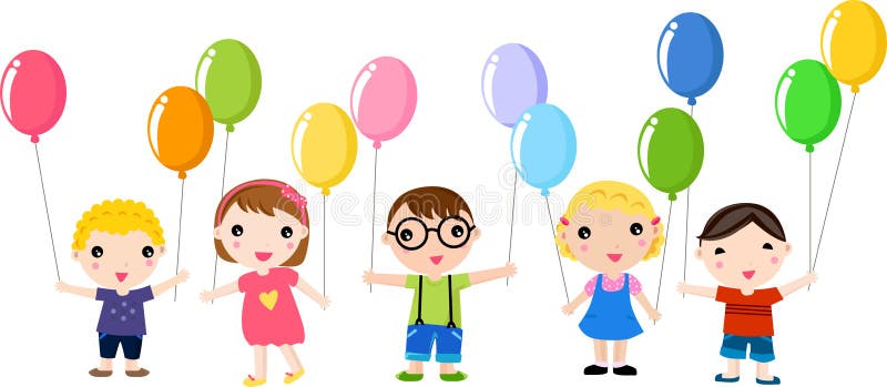 Happy kids vector illustration
