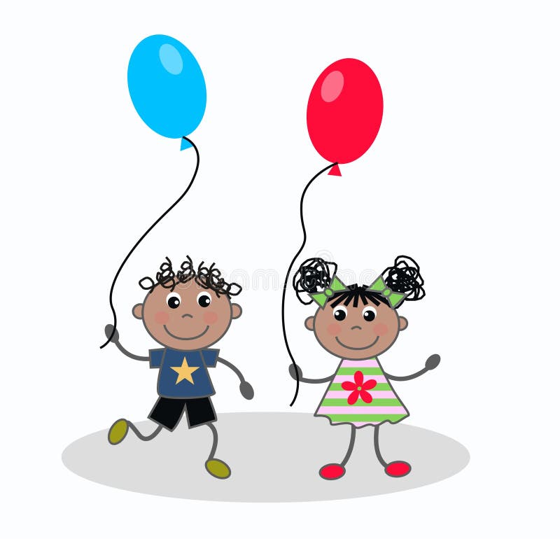 Happy kids vector illustration