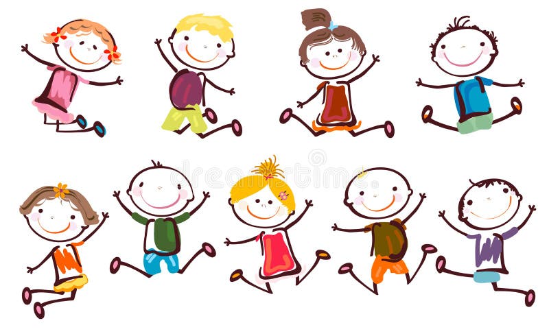 Happy kids royalty free illustration Happy kids royalty free illustration
