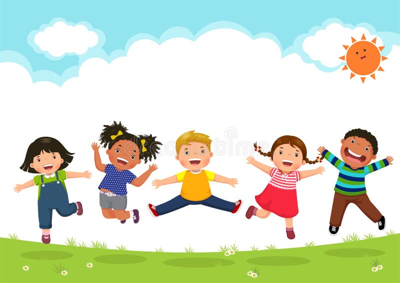 Happy kids jumping isolated  Happy kids, Childrens illustrations, Children  illustration