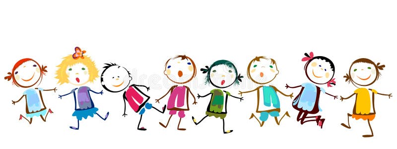 Download Happy kids playing stock vector. Illustration of icon - 53749530