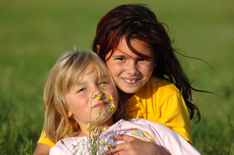 Happy kids in summer