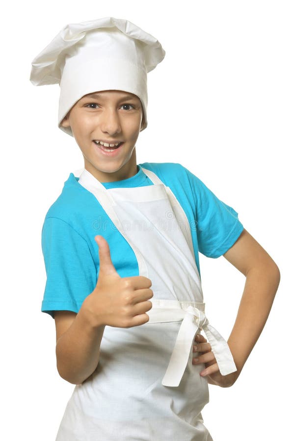 Kitchen Boy Shows Something Stock Photo Image of background, show